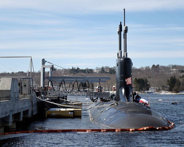 Un submarino de clase Virginia en Groton, Connecticut, en 2018. La experiencia de Jonathan Toebbe incluye el diseño de reactores nucleares que alimentan submarinos.