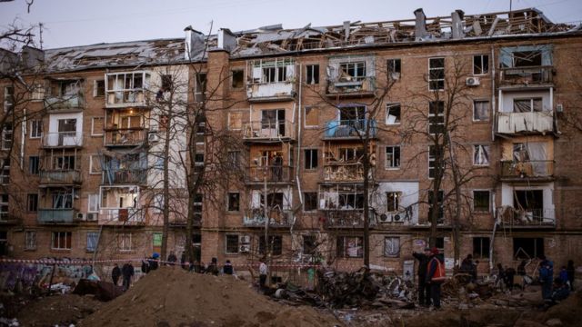 Los ataques rusos han causado una gran destrucción en Kiev