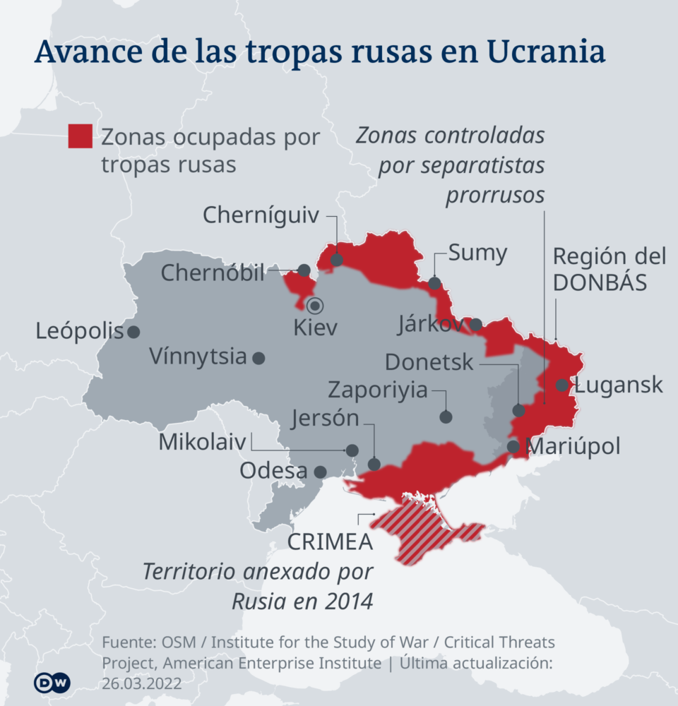  Infografik Welche Teile der Ukraine werden von russischen Truppen kontrolliert ES
