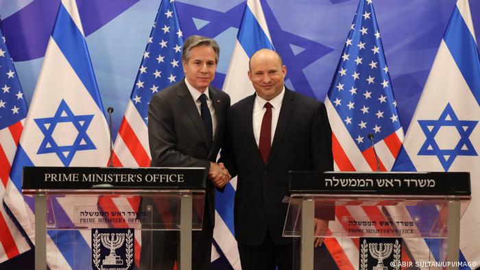 Naftali Bennett, que se reunió el domingo en Jerusalén con el secretario de Estado de Estados Unidos, Antony Blinken.