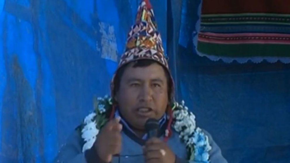 El ejecutivo de la Confederación Sindical Única de Trabajadores Campesinos de Bolivia (Csutcb), Eber Rojas.