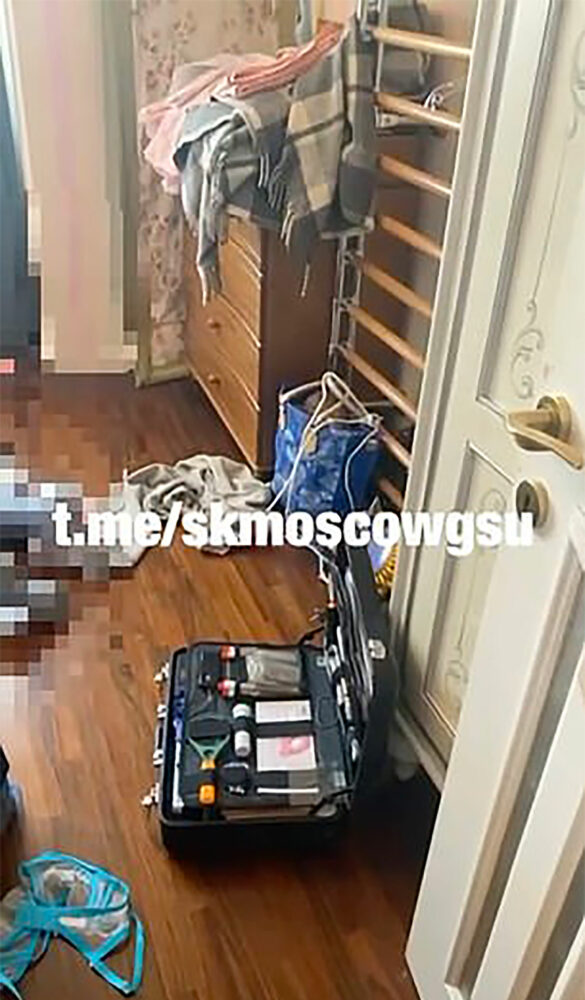 Captura de un video que supuestamente muestra la escena del crimen en el apartamento de Avayev 