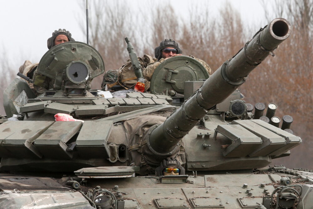 Miembros de las tropas prorrusas que asedian Mariupol (REUTERS/Alexander Ermochenko)
