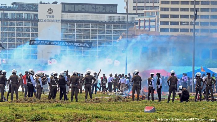 Enfrentamientos en Colombo.