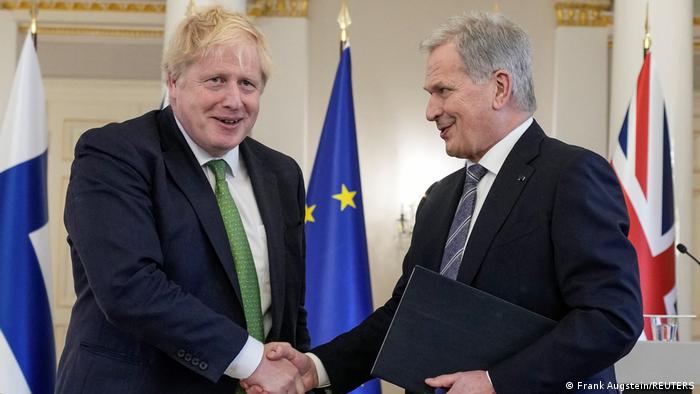 Finnland britischer Premierminister Johnson trifft den Präsidenten Niinisto in Helsinki