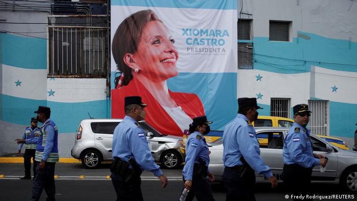 Honduras, Werbeplakat von der zukünfigen Präsidentin Xiomara Castro