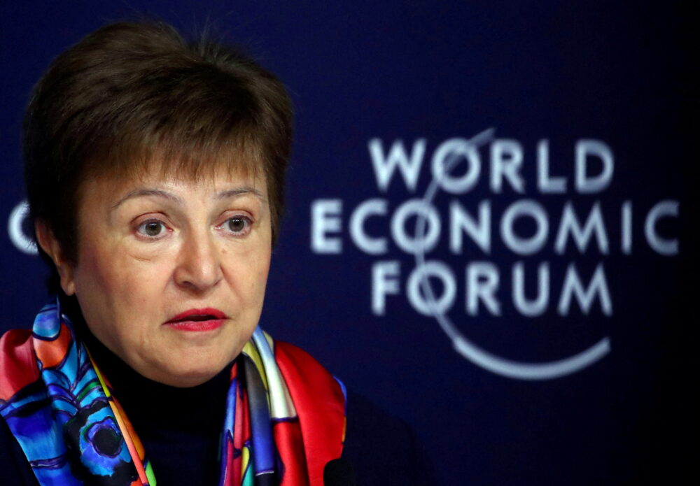 La directora del FMI, Kristalina Georgieva, en el Foro Económico de Davos (REUTERS/Denis Balibouse/Archivo)