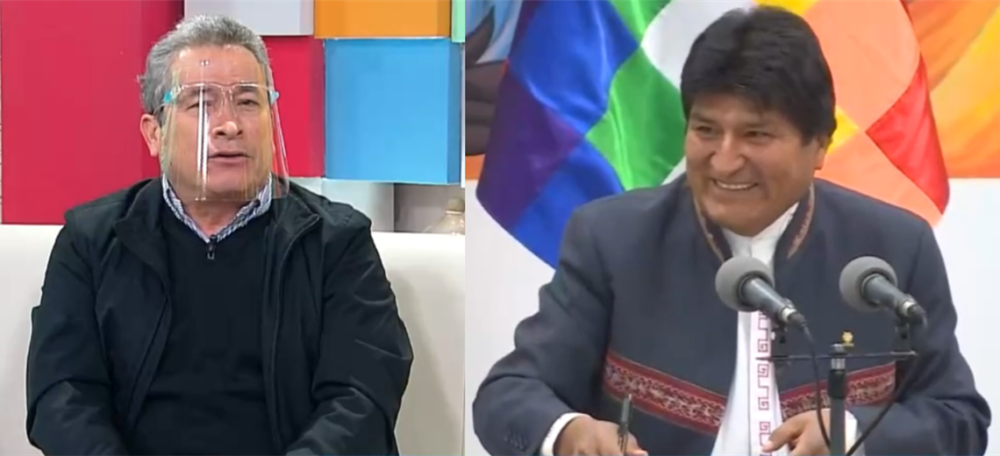 Gustavo Pedraza y Evo Morales 