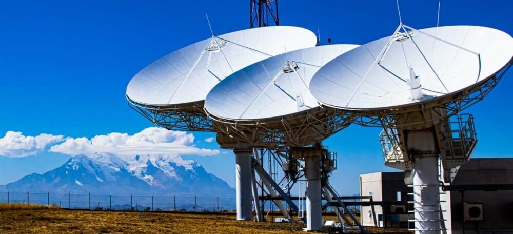 Antenas satelitales en El Alto. Foto: ABE