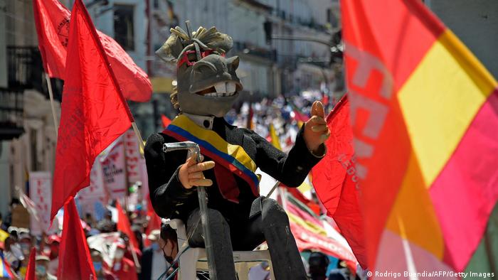 Protestas en Quito, el 1 de mayo de 2022, en el Día de los Trabajadores.