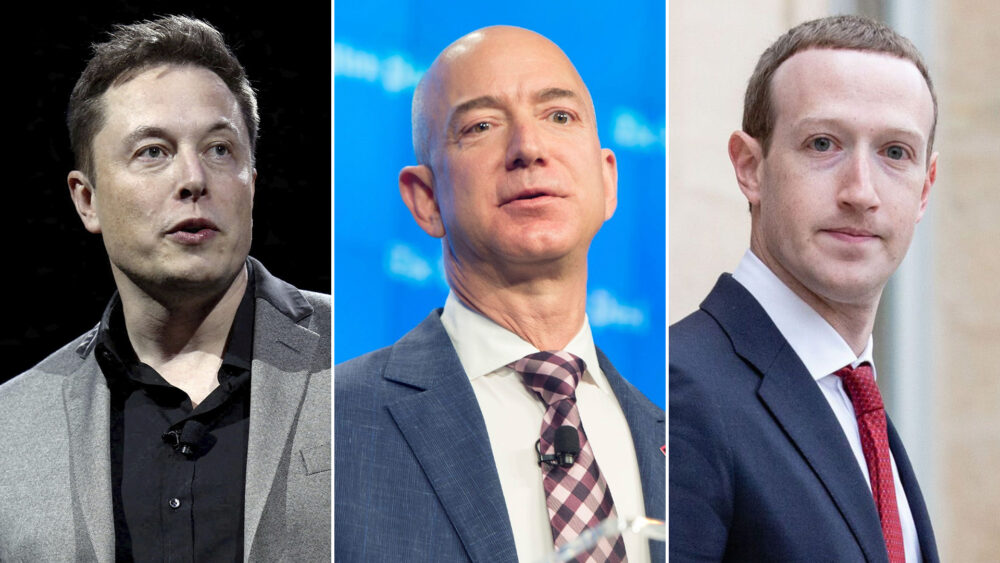 Elon Musk, Jeff Bezos y Mark Zuckerberg, los tres multimillonarios tech perdieron miles de millones de dólares en lo que va de 2022