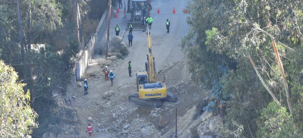 Deslizamiento en La Paz (Foto: Unitel) 