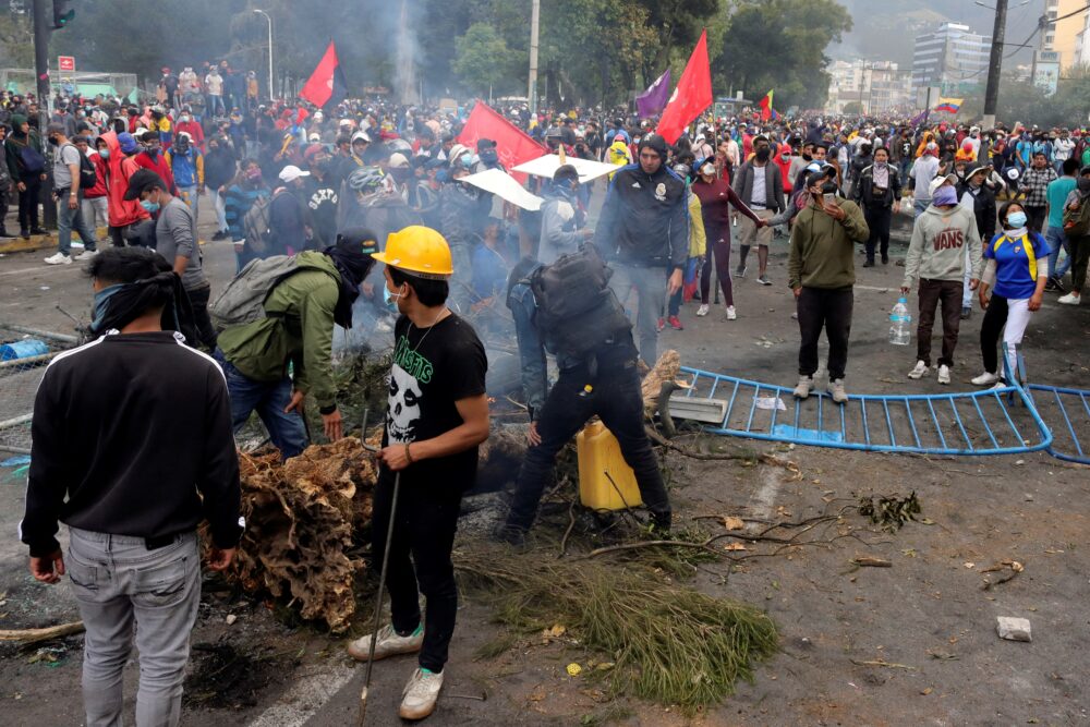 Imágenes de las protestas en Ecuador (Carlos Villalba / AFP)