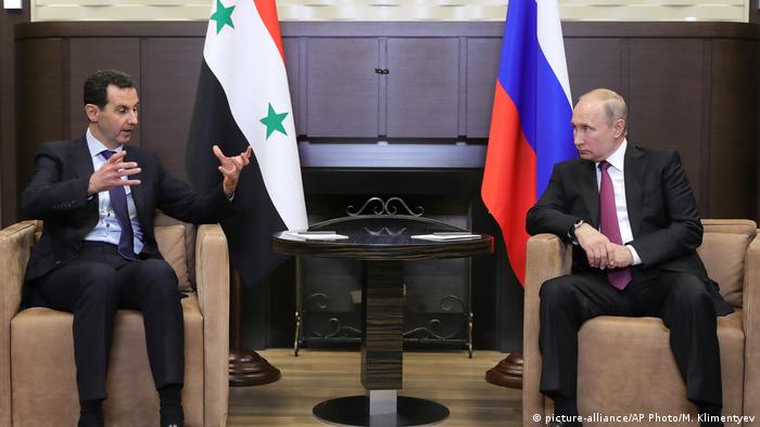 Bachar Al Assad, presidente de Siria (izquierda de la foto) y su homólogo ruso Vladimir Putin