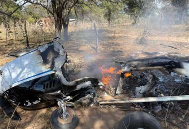Avioneta cayó en Cabezas - Foto: Gobierno