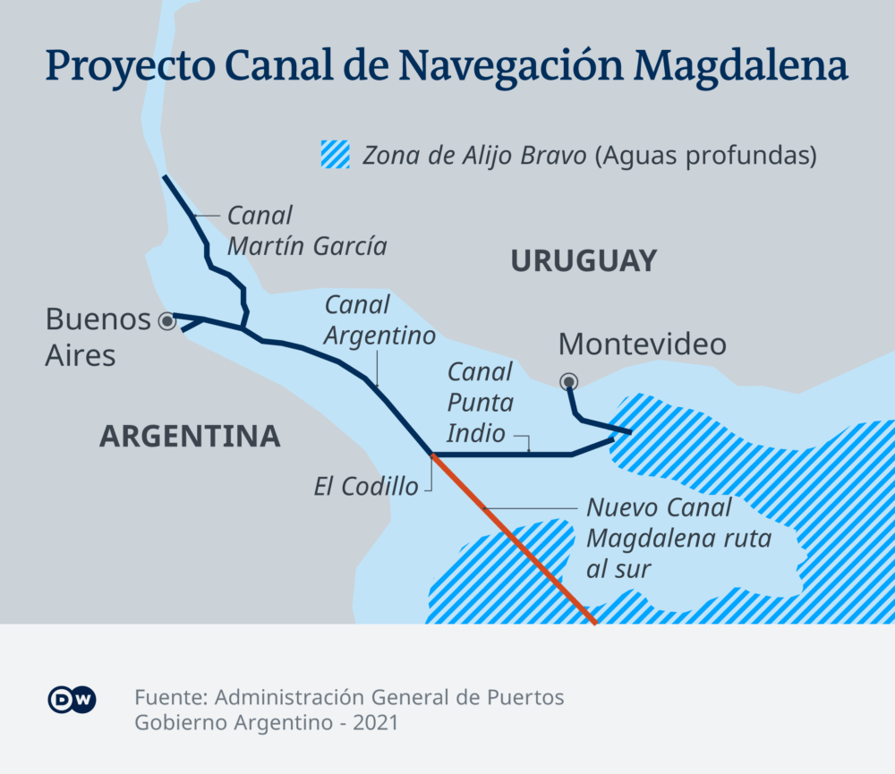 Mapa del proyecto Canal Magdalena.