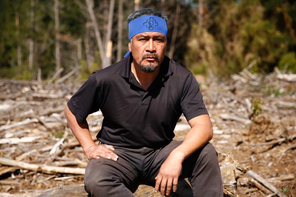 Héctor Llaitul fue criticado por sus palabras en donde reconoce el robo de madera para financiamiento de la lucha mapuche. EFE/José Caviedes 