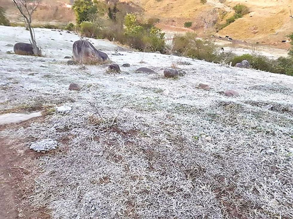 Una helada caída en Huacareta.