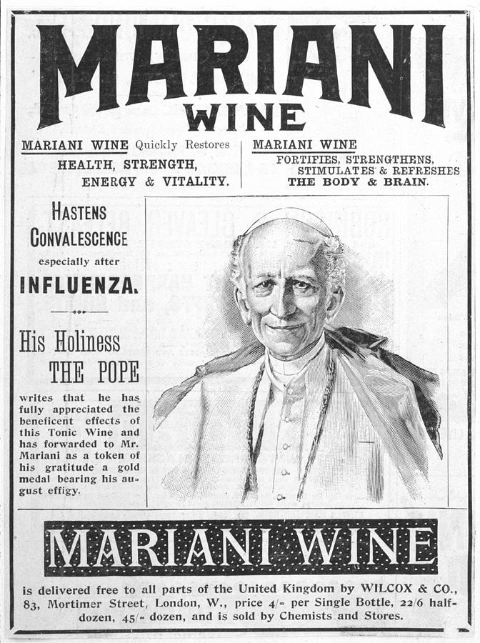 "Vin Marian", el vino con extractos de hoja de coca con el rostro del papa León XIII (Foto: Dominio público/ Wikipedia)