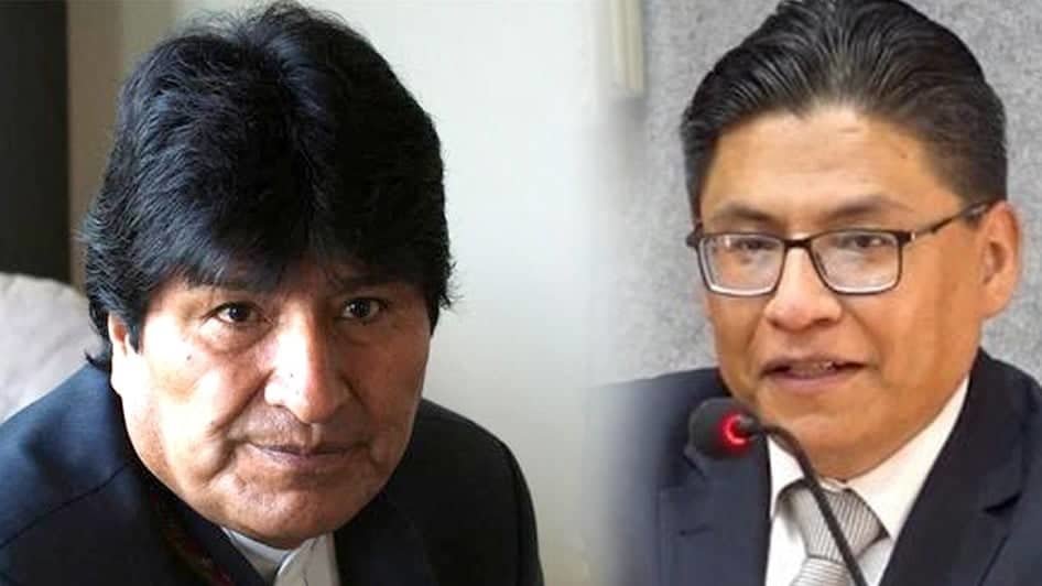 El expresidente Evo Morales y el ministro Iván Lima (d). OPINIÓN