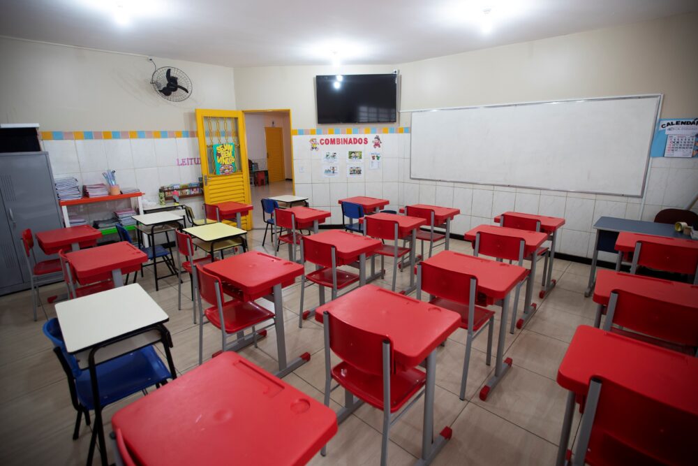 Fotografía de un aula de una escuela en Brasilia (EFE/Joédson Alves/Archivo) 