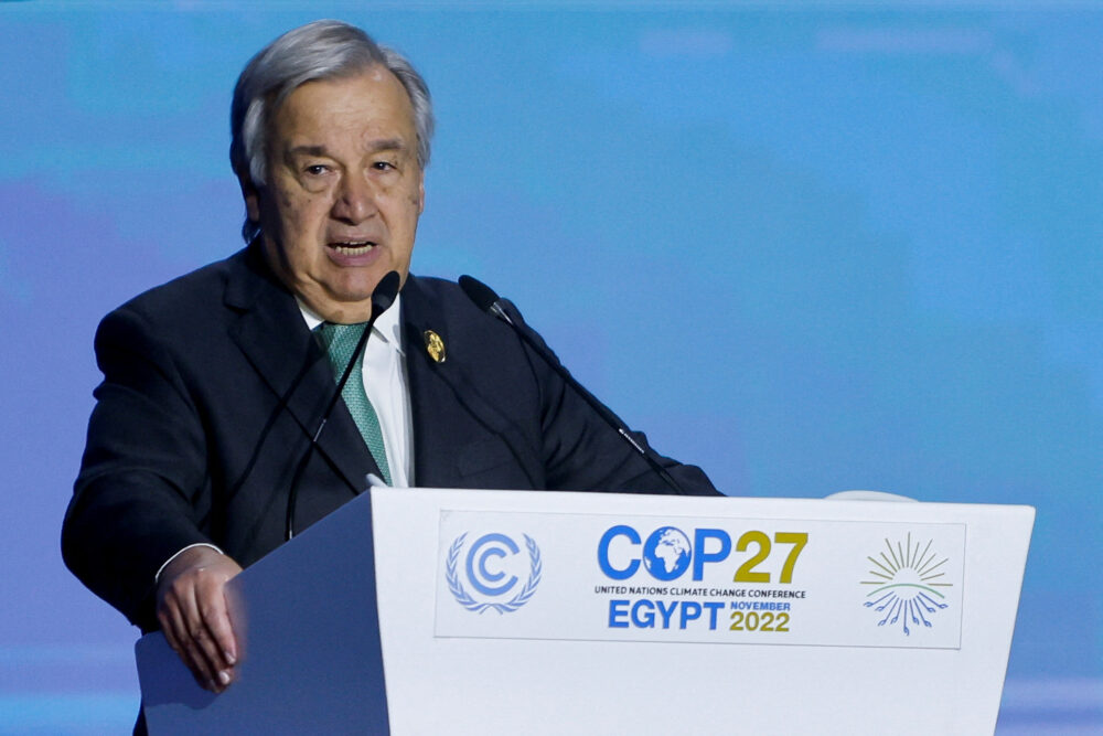 Antonio Guterres en la COP27 en Egipto (Reuters)