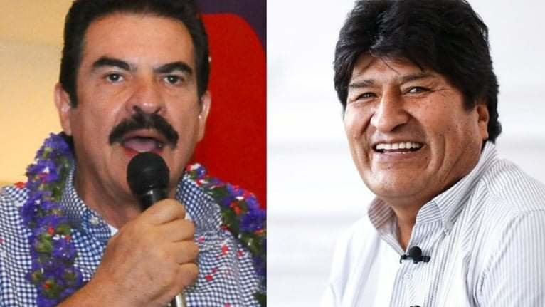 El alcalde Manfred Reyes Villa (i) y el líder del MAS, Evo Morales. OPINIÓN