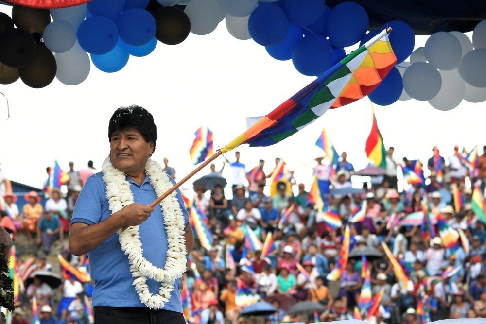 Evo Morales, ex presidente de Bolivia, durante una concentración de campesinos, cocaleros e indígenas afines al Movimiento al Socialismo (MAS) en Shinahota, Cochabamba, Bolivia (EFE/Jorge Abrego / Archivo) 