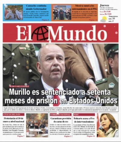 Portadas de periódicos de Bolivia del jueves 5 de enero del 2023 – 