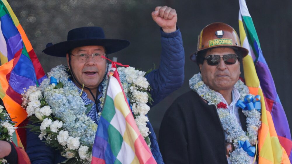 Luis Arce y Evo Morales (REUTERS/Manuel Claure/Archivo)