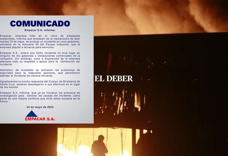 Empacar señala que galpones afectados por el incendio son alquilados a otras empresas | El Deber