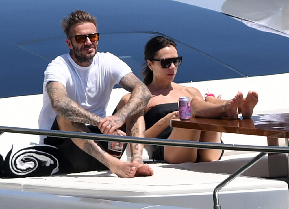 David Beckham y su esposa Victoria disfrutando de sol de La Florida
