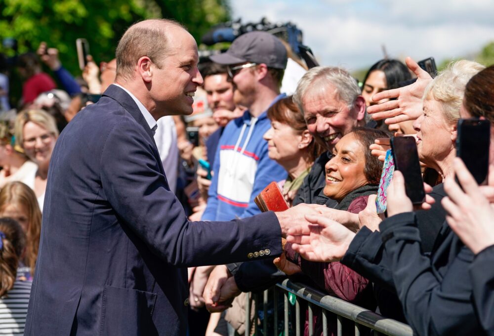 El príncipe Guillermo durante las celebraciones por la coronación del rey Carlos III. (Andrew Matthews/Pool Photo via AP)