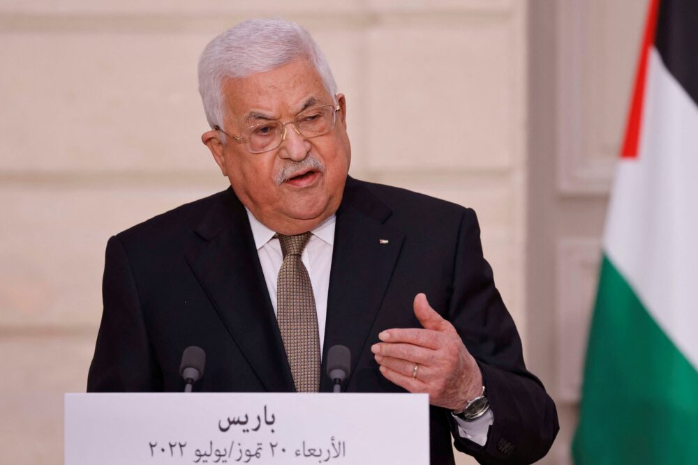 Nuevas polémicas declaraciones del presidente palestino, Mahmoud Abbas, sobre el Holocausto (Ludovic Marin/Pool via REUTERS)