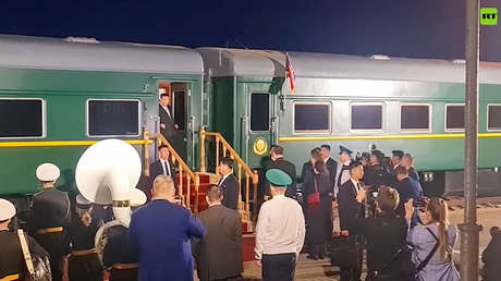 Publican las primeras imágenes de la llegada de Kim Jong-un a Rusia
