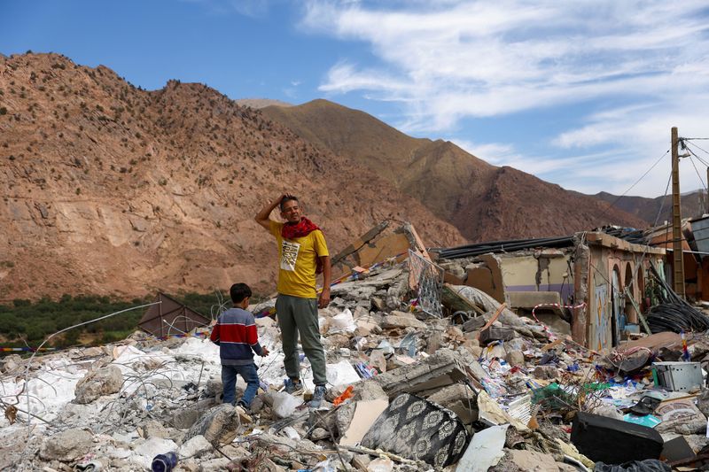 Jamal Rbaki, de 36 años, perdió a sus padres en el terremoto (REUTERS/Hannah McKay)
