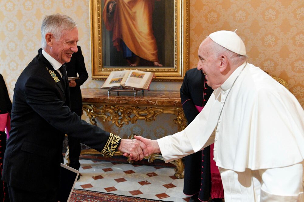 Francisco recibió a Ivan Soltanovsky (Vatican Media/Reuters)