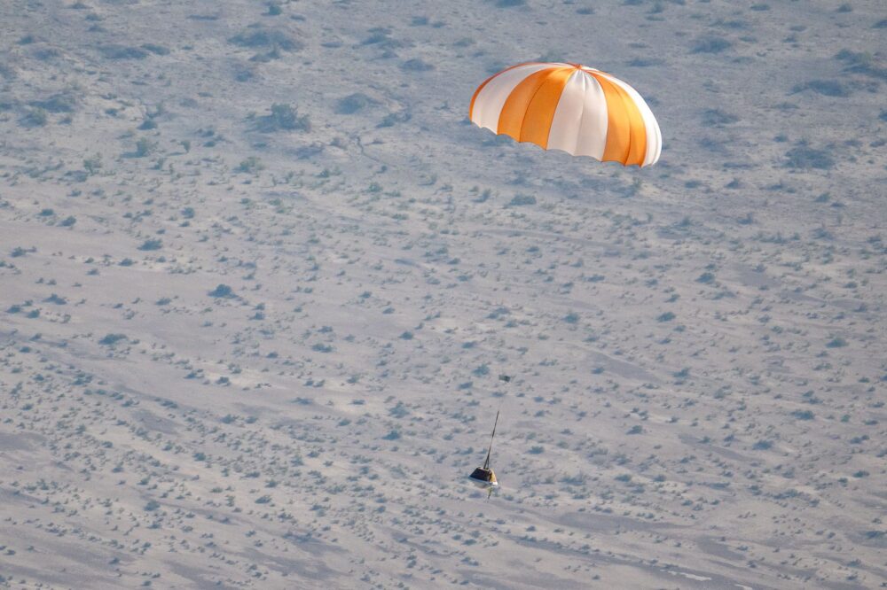 Aterrizaje en Utah, una zona elegida por su geografía y seguridad, el final de un viaje espacial Crédito: NASA