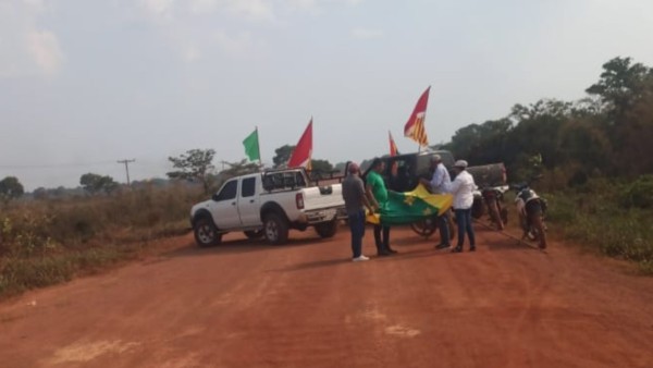 Las protestas en el municipio beniano. Foto: RRSS