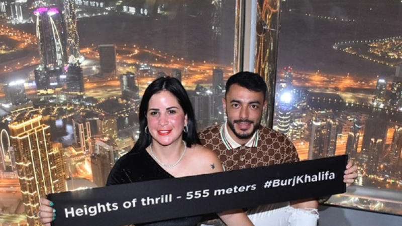 Marset y su esposa en Dubai