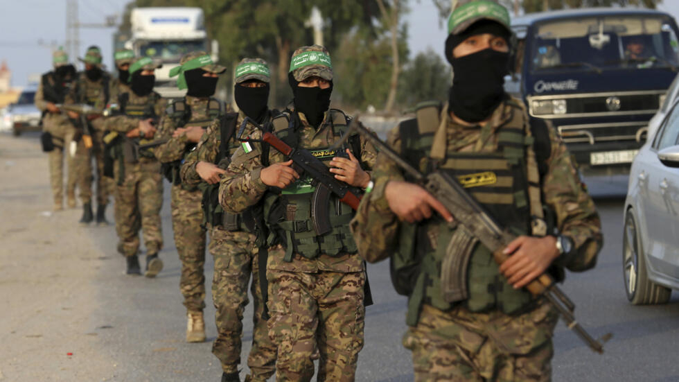 Miembros de las Brigadas Al-Qassam, brazo armado de Hamás, en la Franja de Gaza en octubre de 2021 (ilustración).