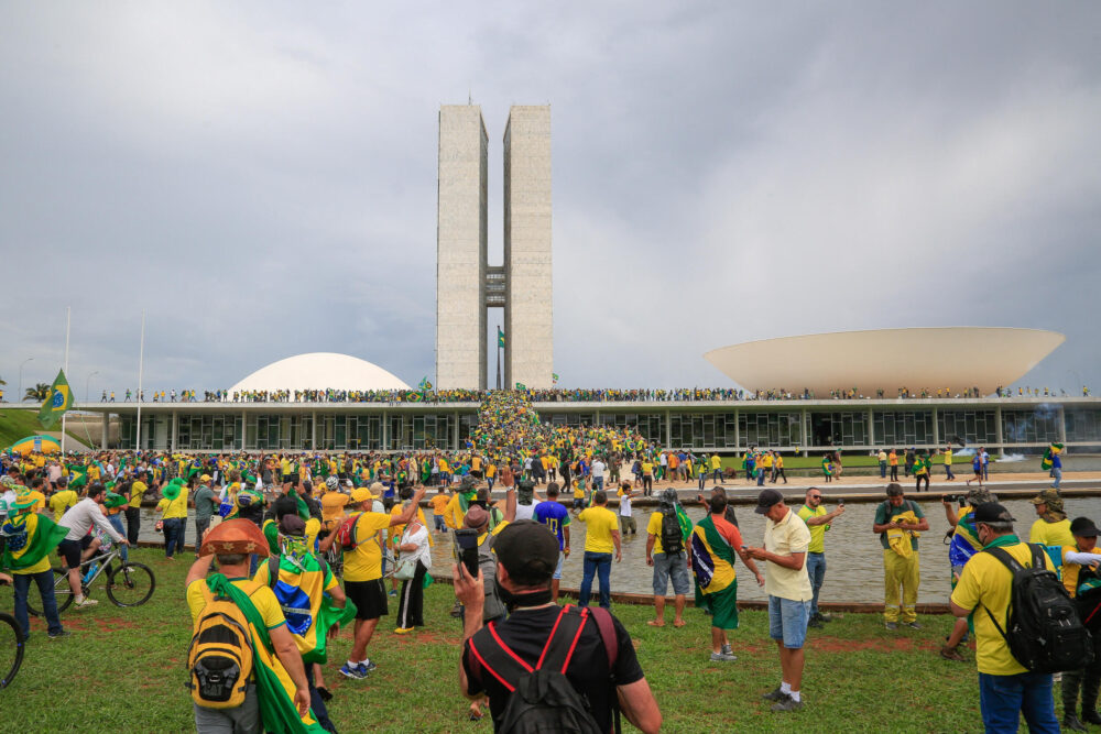 Asalto al congreso de Brasil por partidarios de Jair Bolsonaro, el 8 de enero de 2023. Archivo.