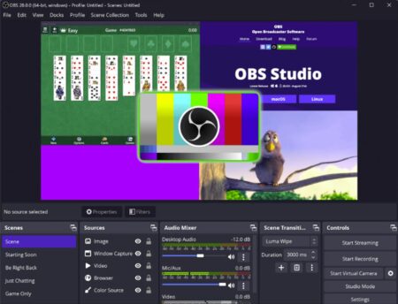 Aspecto de OBS Studio