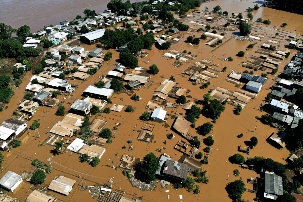 La localidad brasileña de Encantado, en el estado de Rio Grande do Sul, inundada el 19 de noviembre de 2023