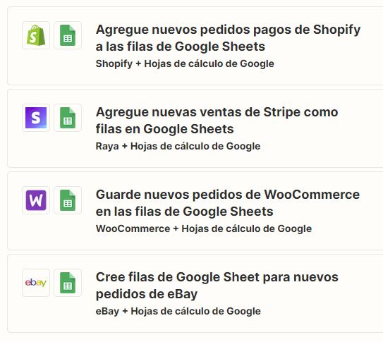 Gestión de tiendas desde Googlee Sheet