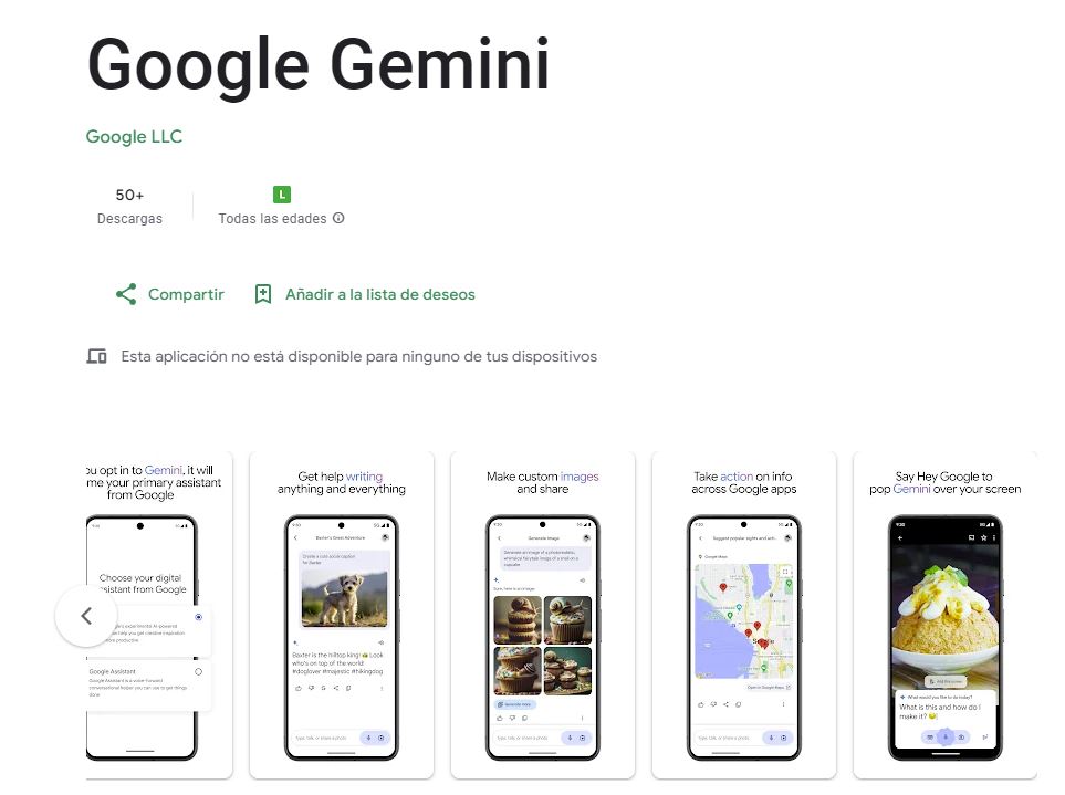 Google Gemini en android