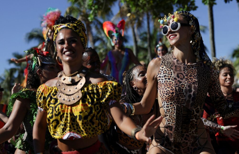 Fiesta anual 'Amigos da Onca' durante las festividades de Carnaval en Río de Janeiro, Brasil, 10 de febrero de 2024. REUTERS/Ricardo Moraes