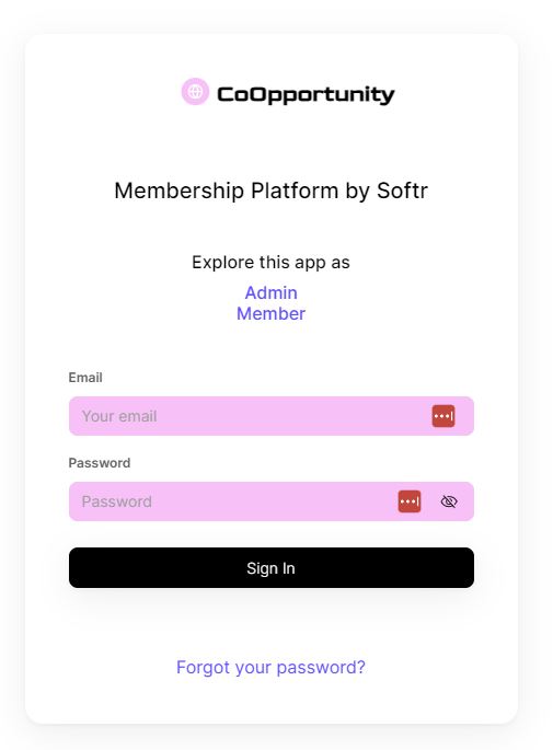 Login creado de forma automática