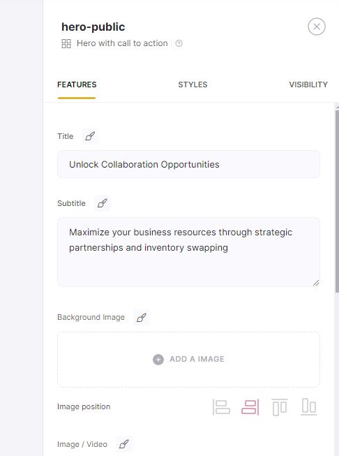 Posibilidad de editar detalles de la app creada