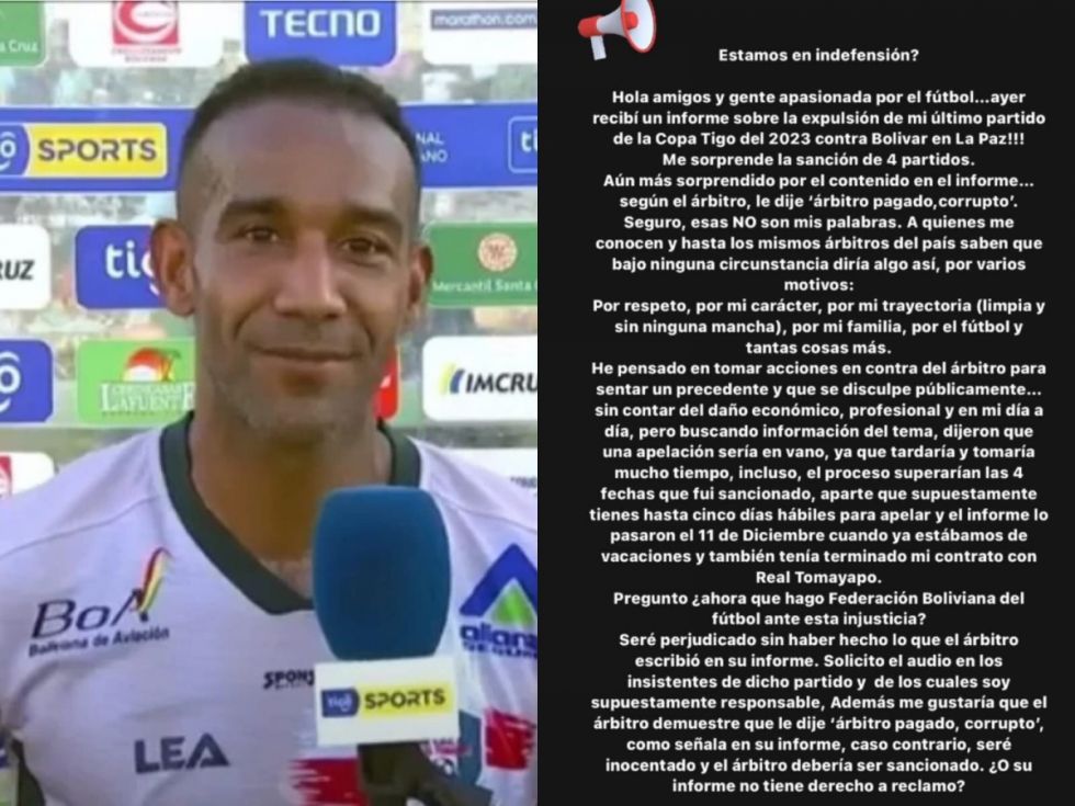Thiago Ribeiro, exjugador de Real Tomayapo